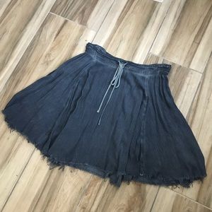 Navy Floreat Skater Skirt